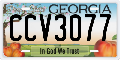 GA license plate CCV3077