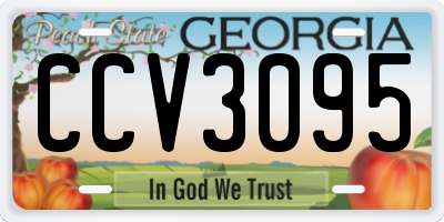 GA license plate CCV3095