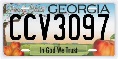 GA license plate CCV3097