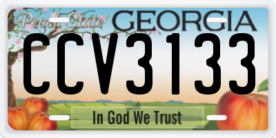 GA license plate CCV3133