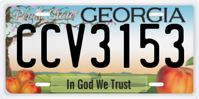 GA license plate CCV3153