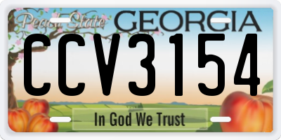 GA license plate CCV3154