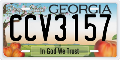 GA license plate CCV3157