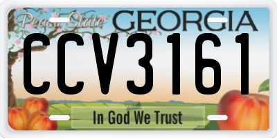 GA license plate CCV3161