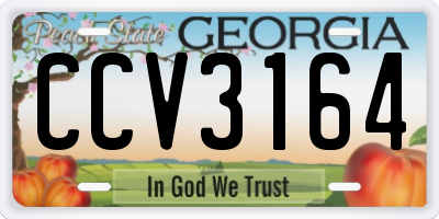GA license plate CCV3164