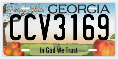 GA license plate CCV3169
