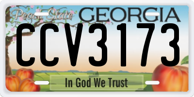 GA license plate CCV3173