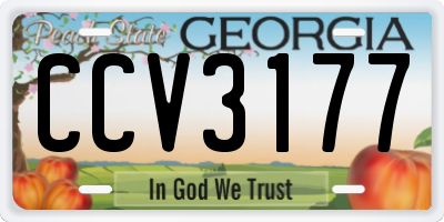 GA license plate CCV3177