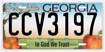 GA license plate CCV3197