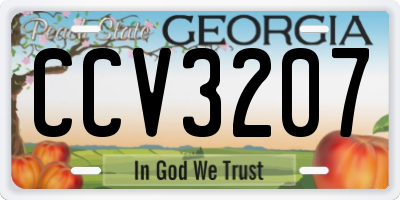 GA license plate CCV3207
