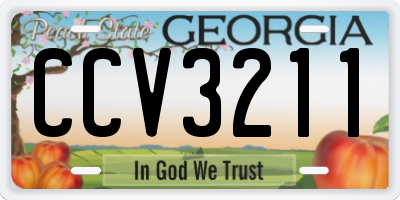 GA license plate CCV3211