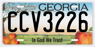 GA license plate CCV3226