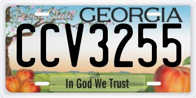 GA license plate CCV3255