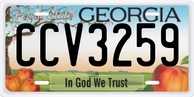 GA license plate CCV3259
