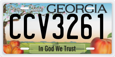 GA license plate CCV3261