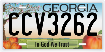 GA license plate CCV3262