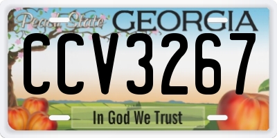 GA license plate CCV3267