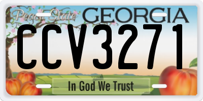GA license plate CCV3271