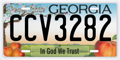 GA license plate CCV3282