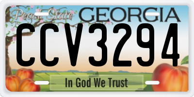 GA license plate CCV3294