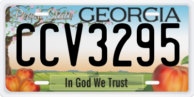 GA license plate CCV3295