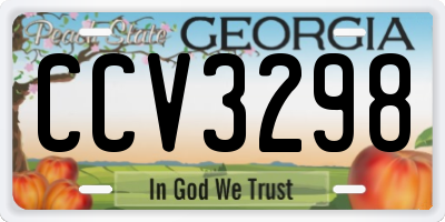 GA license plate CCV3298