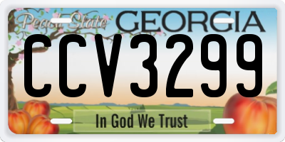 GA license plate CCV3299