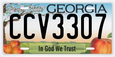GA license plate CCV3307