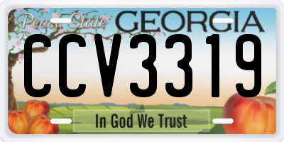 GA license plate CCV3319