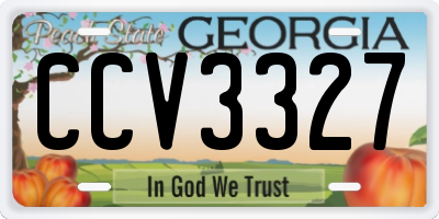 GA license plate CCV3327