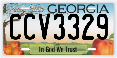 GA license plate CCV3329