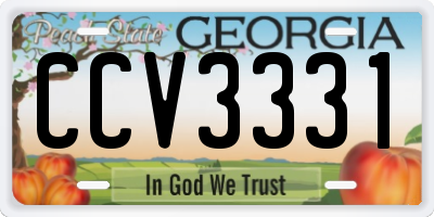 GA license plate CCV3331