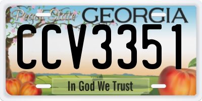 GA license plate CCV3351