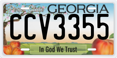 GA license plate CCV3355