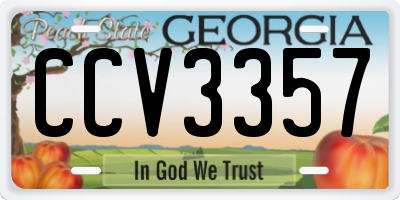GA license plate CCV3357