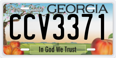 GA license plate CCV3371