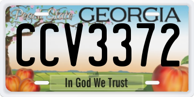 GA license plate CCV3372