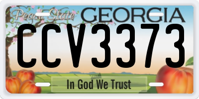 GA license plate CCV3373