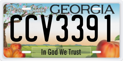GA license plate CCV3391