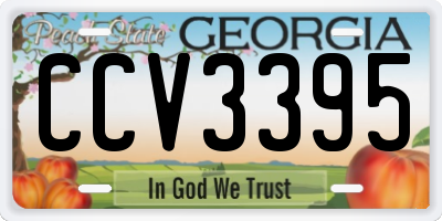 GA license plate CCV3395