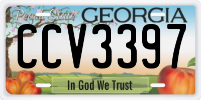 GA license plate CCV3397