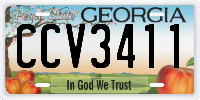 GA license plate CCV3411