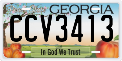 GA license plate CCV3413
