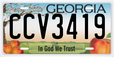GA license plate CCV3419