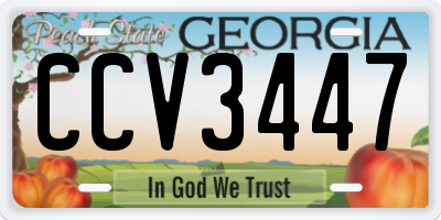 GA license plate CCV3447