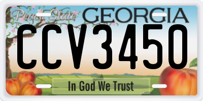 GA license plate CCV3450