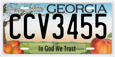 GA license plate CCV3455
