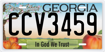 GA license plate CCV3459
