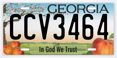 GA license plate CCV3464