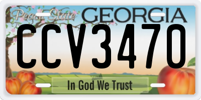 GA license plate CCV3470